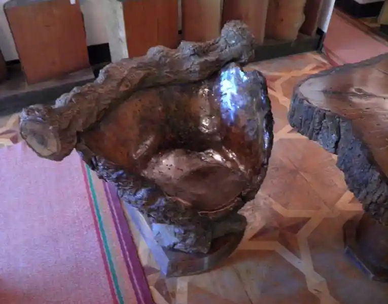 Wooden chair, wooden table, wooden floor with cross design